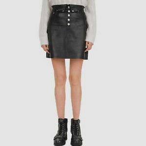 The Kooples 100% Lambskin Leather Mini Skirt